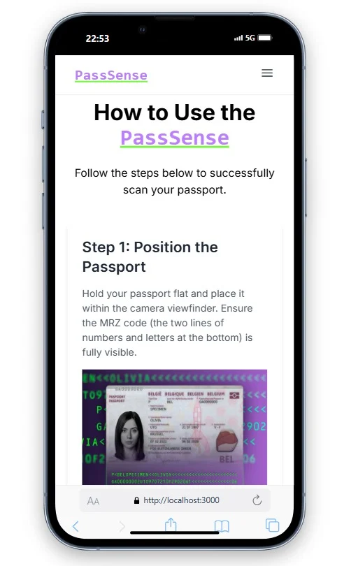 PassSense WebApp